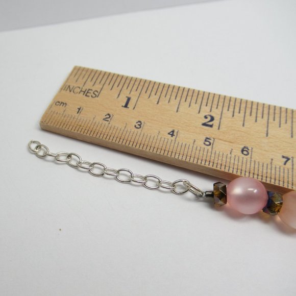 Vintage Lucite and Faceted glass bracelet - Picture 8 of 10